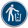 ISO Safety Sign - Use litter bin