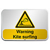ISO Safety Sign - Warning; Kite surfing