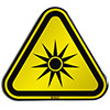 ISO Safety Sign - Warning; Optical radiation