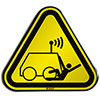 ISO Safety Sign - Warning; Run over by remote operator controlled machine