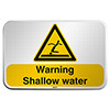 ISO Safety Sign - Warning; Shallow water