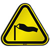 ISO Safety Sign - Warning; Strong winds