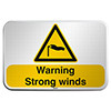 ISO Safety Sign - Warning; Strong winds