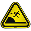 ISO Safety Sign - Warning; Sudden drop in swimming or leisure pools