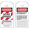 RipTag Danger Do Not Operate Safety Tag Roll with Red Stripes