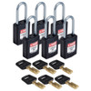 SafeKey Compact Nylon Lockout Padlocks with Alumium Shackle