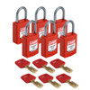 SafeKey Compact Nylon Lockout Padlocks with Alumium Shackle