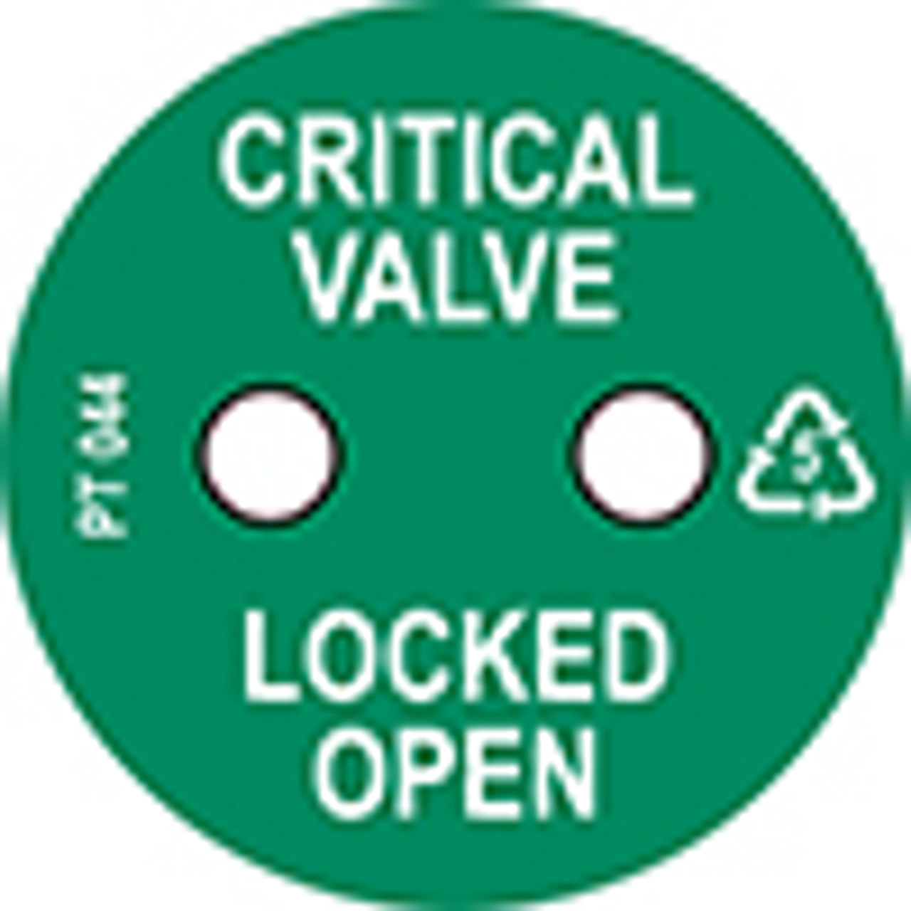 Critical Valve Locked OPEN tag 306761 BRADY