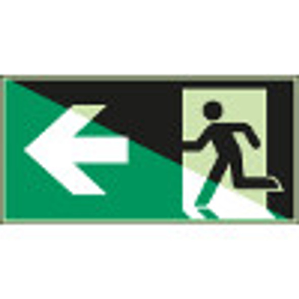 Glow-in-the-dark safety sign