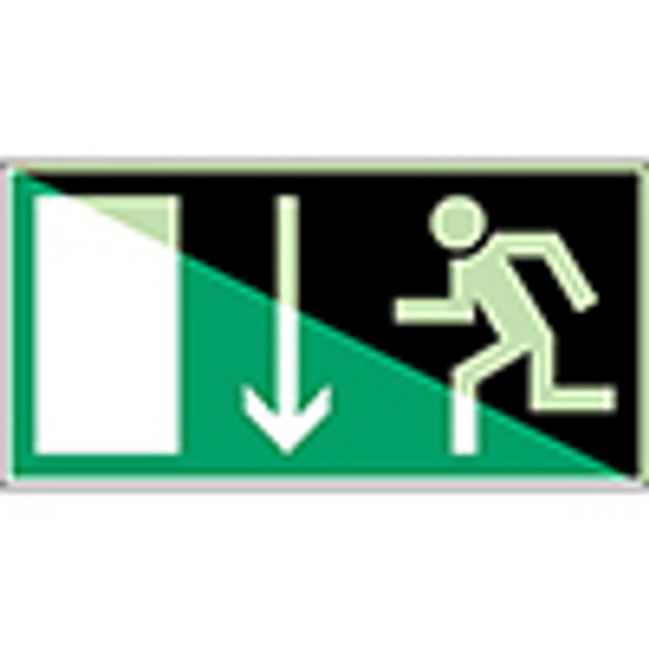 Glow-in-the-dark safety sign