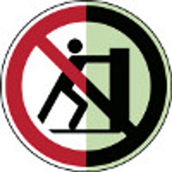 Glow-in-the-dark safety sign