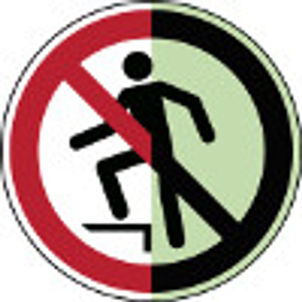 Glow-in-the-dark safety sign