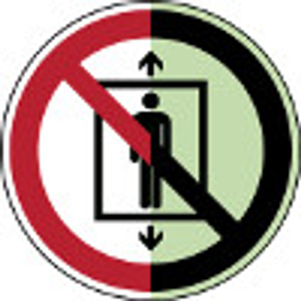 Glow-in-the-dark safety sign