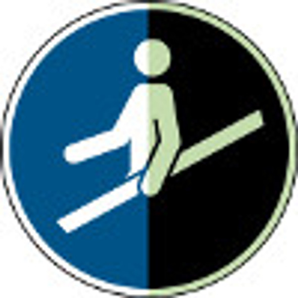 Glow-in-the-dark safety sign