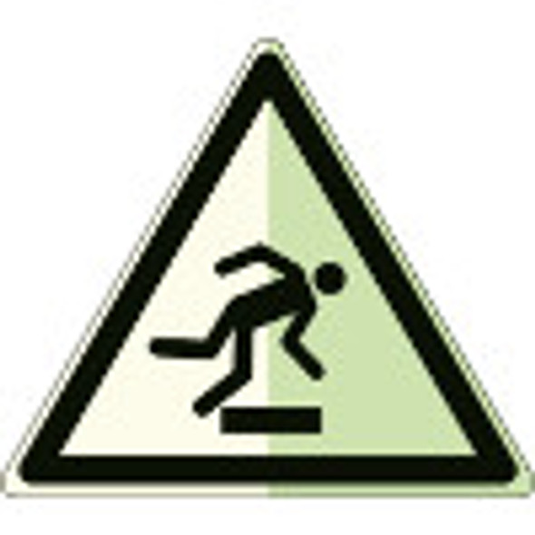 Glow-in-the-dark safety sign