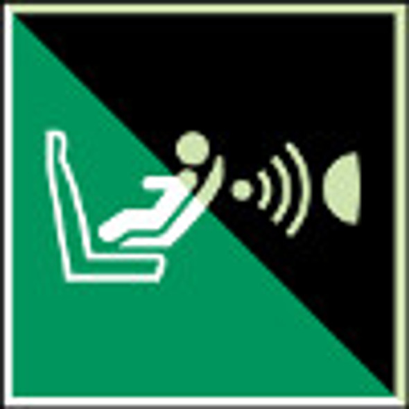 Glow-in-the-dark safety sign