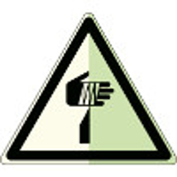 Glow-in-the-dark safety sign