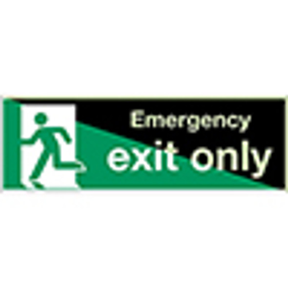 Glow-in-the-dark safety sign - Emergency exit only