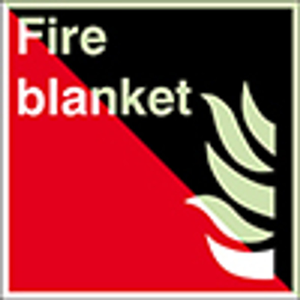 Glow-in-the-dark safety sign - Fire blanket