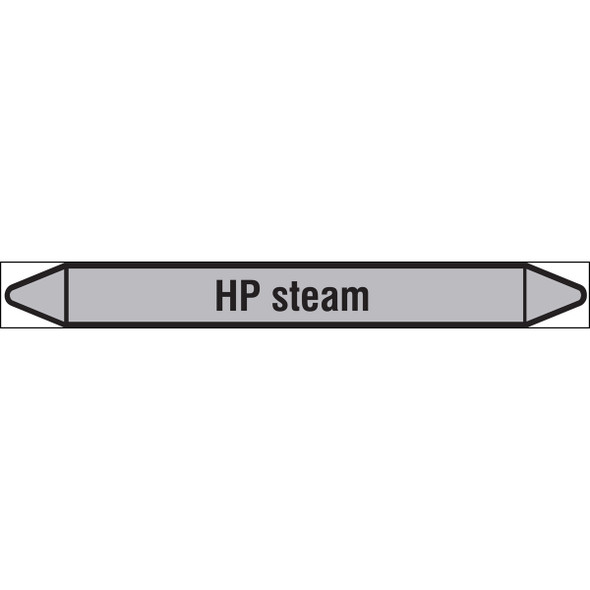 Individual linerless Pipe Markers on a Roll with die-cut arrowheads, without pictograms - Steam - HP steam