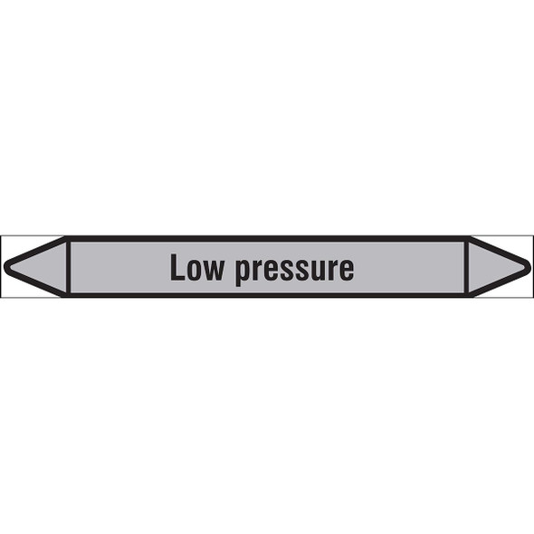 Individual linerless Pipe Markers on a Roll with die-cut arrowheads, without pictograms - Steam - Low pressure