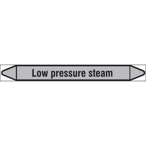 Individual linerless Pipe Markers on a Roll with die-cut arrowheads, without pictograms - Steam - Low pressure steam