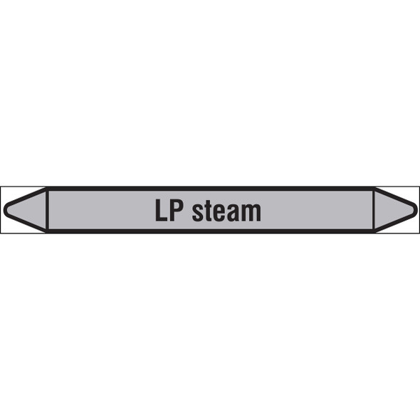 Individual linerless Pipe Markers on a Roll with die-cut arrowheads, without pictograms - Steam - LP steam
