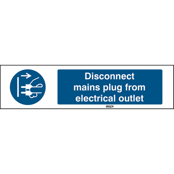 ISO 7010 Sign - Disconnect mains plug from electrical outlet - Disconnect mains plug from electrical outlet