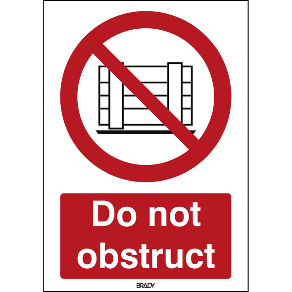 ISO 7010 Sign - Do not obstruct - Do not obstruct