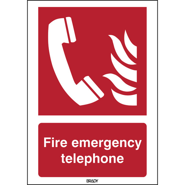 ISO 7010 Sign - Fire emergency telephone - Fire emergency telephone