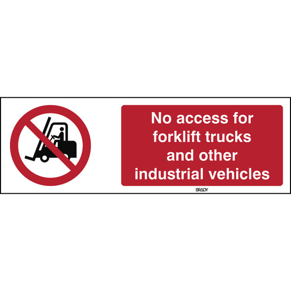 ISO 7010 Sign - No access for fork lift trucks and other industrial vehicles - No access for fork lift trucks and other industrial vehicles