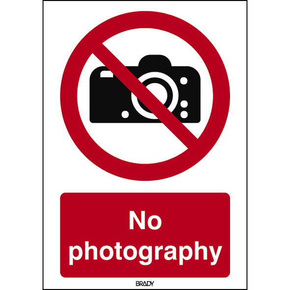 ISO 7010 Sign - No photography - No photography