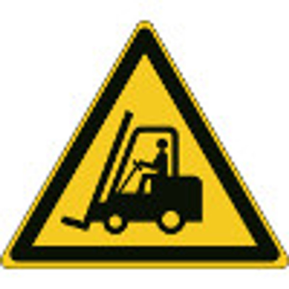 ISO 7010 Sign - Warning, Fork lift trucks and other industrial vehicles