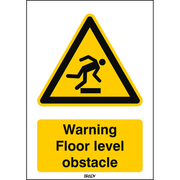 ISO 7010 Sign - Warning: Floor level obstacle