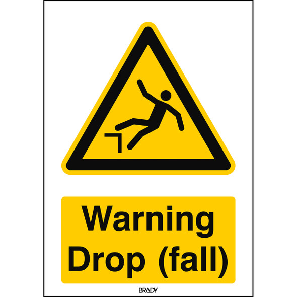 ISO 7010 Sign - Warning; Drop (fall)