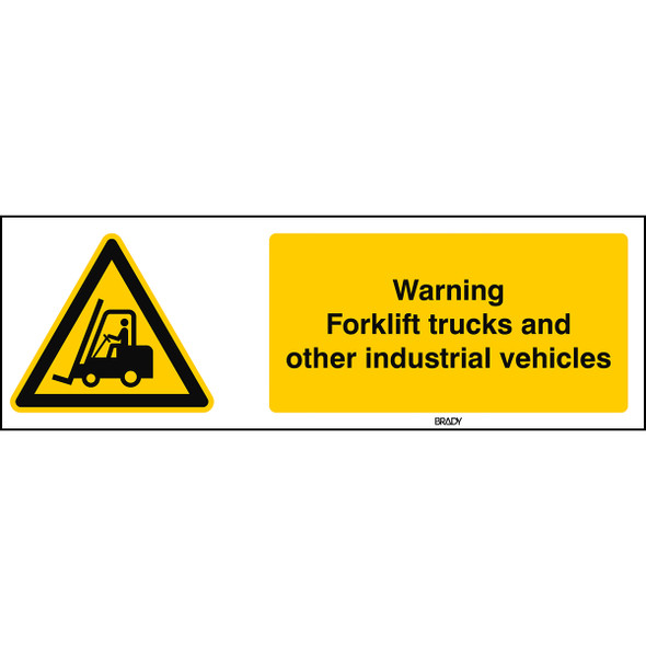 ISO 7010 Sign - Warning; Fork lift trucks and other industrial vehicles