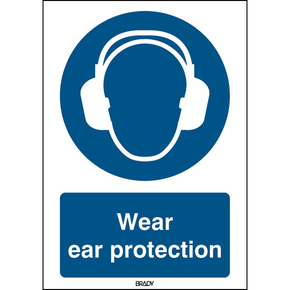 ISO 7010 Sign - Wear ear protection - Wear ear protection