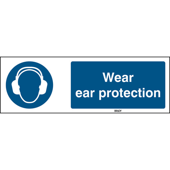 ISO 7010 Sign - Wear ear protection - Wear ear protection