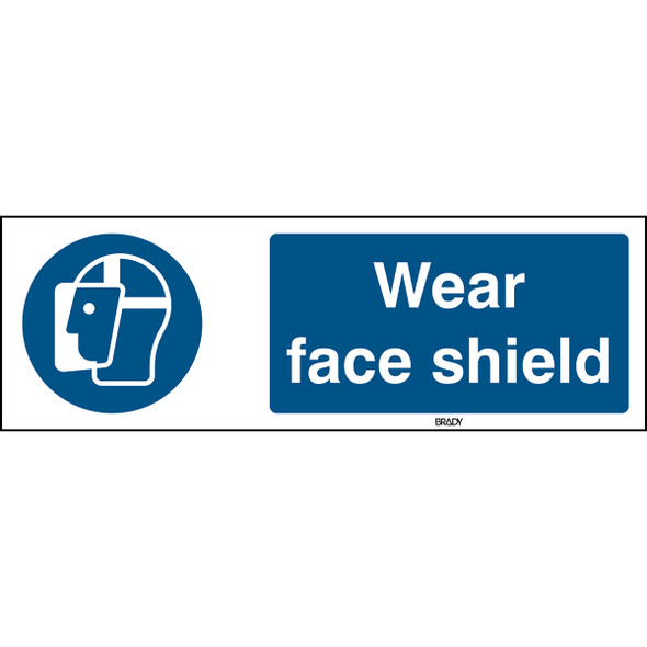 ISO 7010 Sign - Wear face shield - Wear face shield