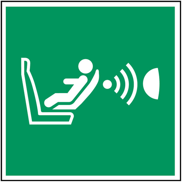 ISO Safety Sign - Child seat presence and orientation dectection system (CPOD)