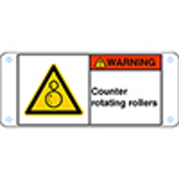 ISO Safety Sign - Counter rotating rollers