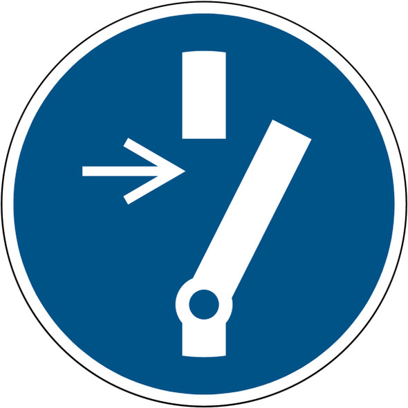 ISO Safety Sign - Disconnect before carrying out maintenance or repair