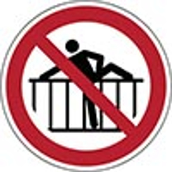ISO Safety Sign - Do not cross barrier