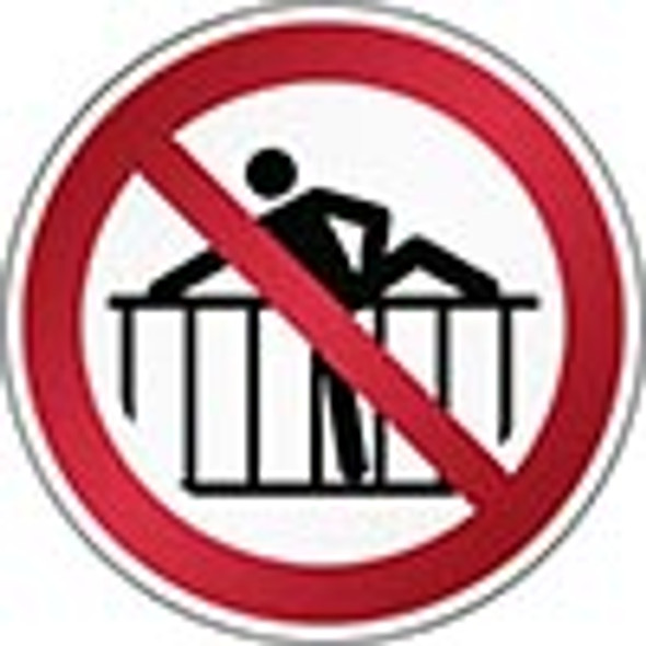 ISO Safety Sign - Do not cross barrier