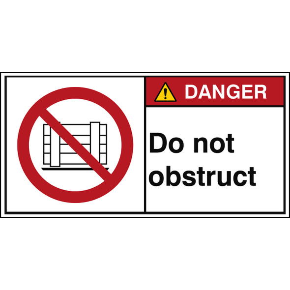 ISO Safety Sign - Do not obstruct