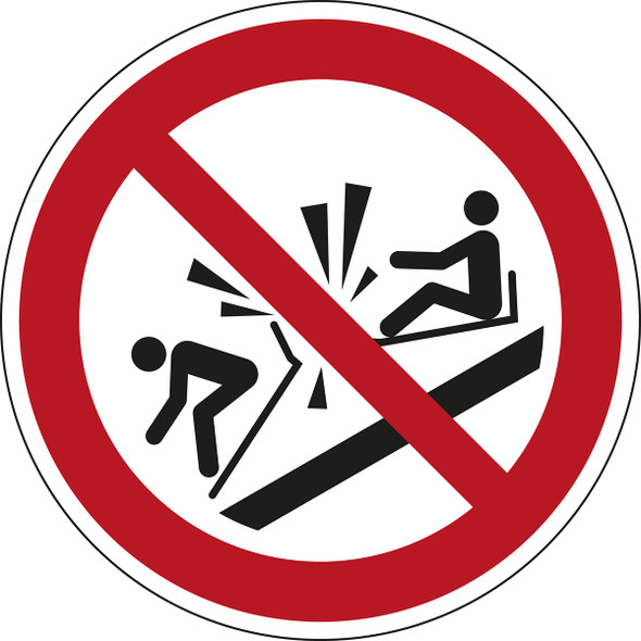 ISO Safety Sign - Do not ram into toboggan