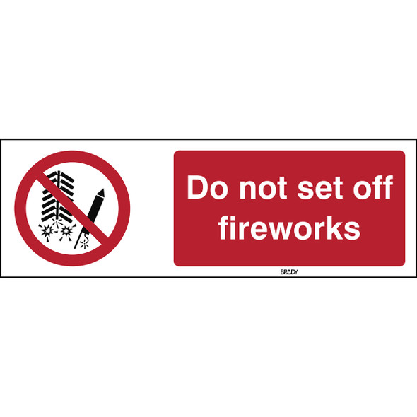 ISO Safety Sign - Do not set off fireworks