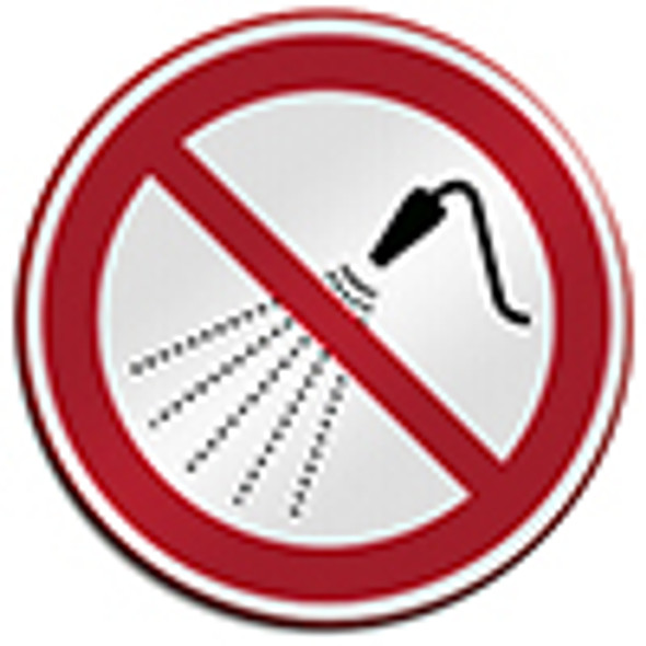 ISO Safety Sign - Do not spray with water