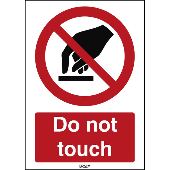 ISO Safety Sign - Do not touch