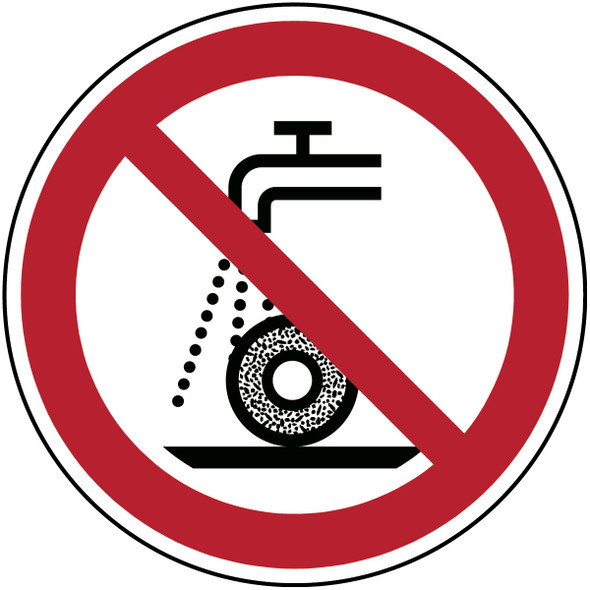 ISO Safety Sign - Do not use for wet grinding